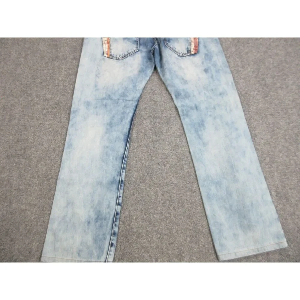 Desigual Pants Mens 36 Blue‎ Denim Jeans Straight Regular Fit Button Fly 36X31